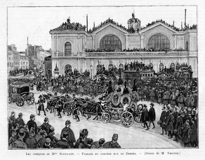 The Funeral Procession of Marguerite Boucicaut in Paris by Louis Tinayre